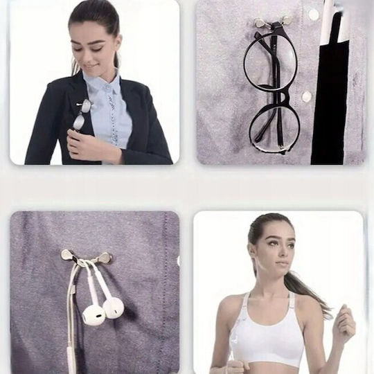 Suport Magnetic Clip Pentru Ochelari Zola Multifuncțional Oțel Abs 4 4 X 2 4 Cm Transparent
