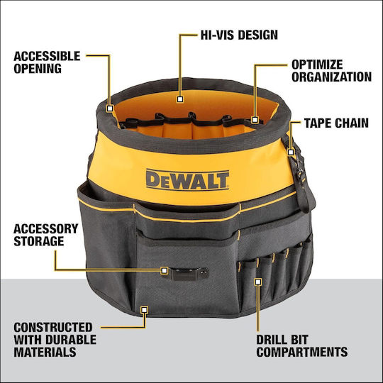 Dewalt Tool Organizer 37 Pockets Loops Tool Storage Including Toughcase Pocket Dwst560109