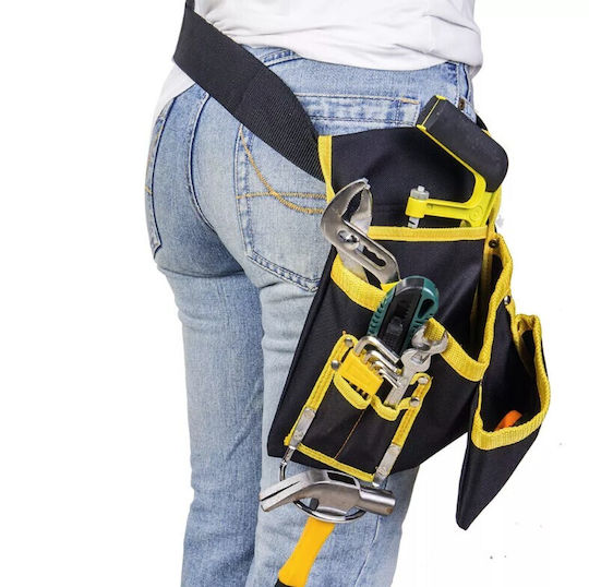 Tool Tool Belt Zola 11 Pockets 1 Hammer Holder Adjustable Ergonomic Polyester 54x24 Cm Black Yellow