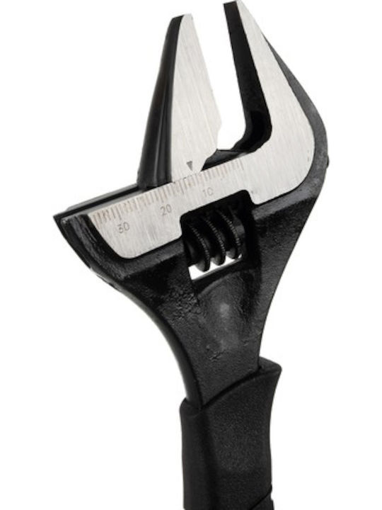 Cheie Franceză Reglabilă Zola Tip Suedez Oțel Carbon Reglaj 0 35 Mm Mâner Termoplastic 21 X 7 X 1.8 Cm Negru