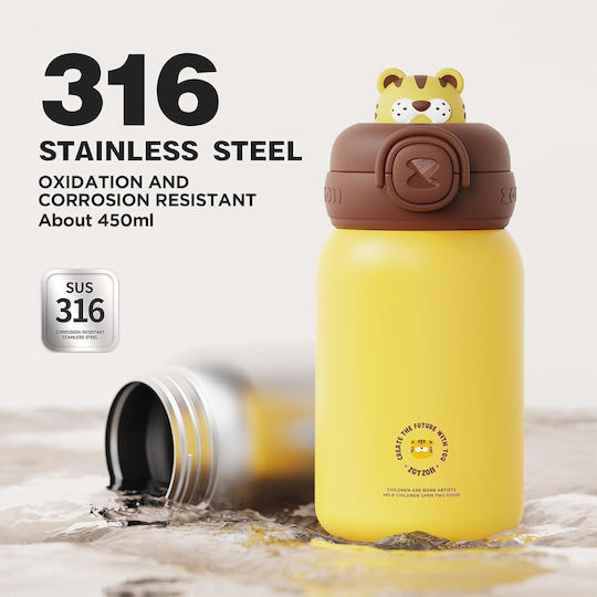 Zoy Zoii Kids Thermos Water Bottle E8 450ml Tiger