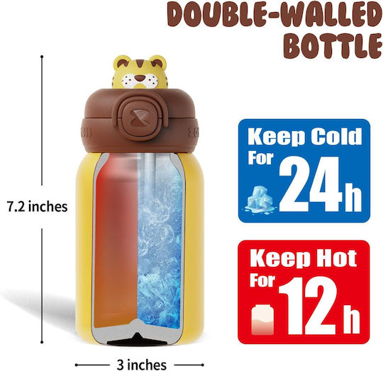 Zoy Zoii Kids Thermos Water Bottle E8 450ml Tiger