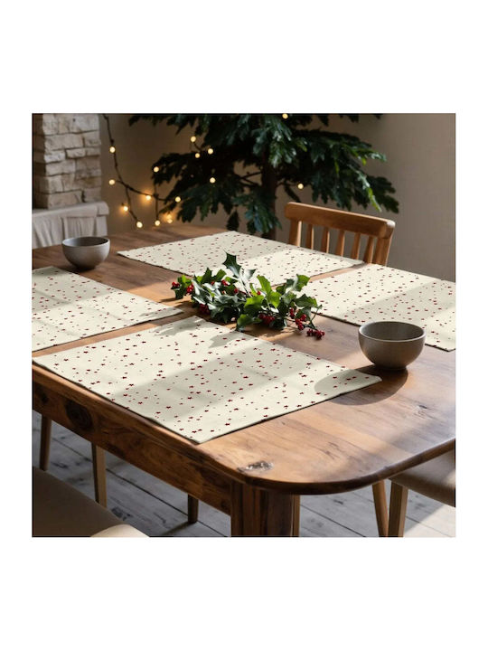 Set Placemats Christmas Waterproof Stars 2 Pieces Pgsi0209