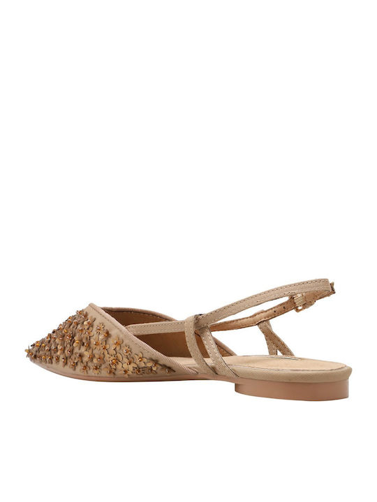 Women's Ballerina Shoes in Tabac Brown Colour