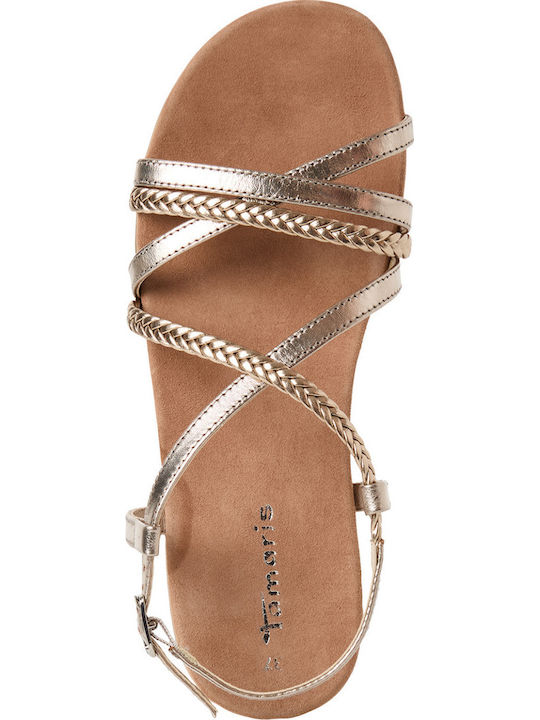 Damen Gold Sandalen