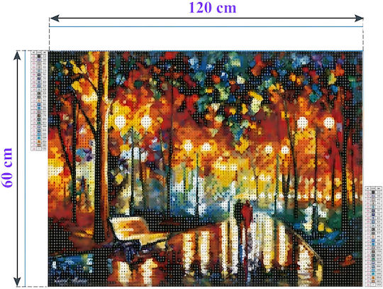 Mosaic Diamant Xxl Gobelin Zola Peisaj De Toamnă 120 X 60 Cm