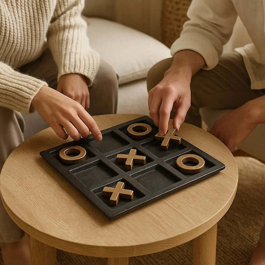 Handmade Metallic Tic Tac Toe Tabletop Decor Pghd0171
