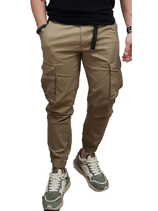 Rebase Cargo Beige Trousers