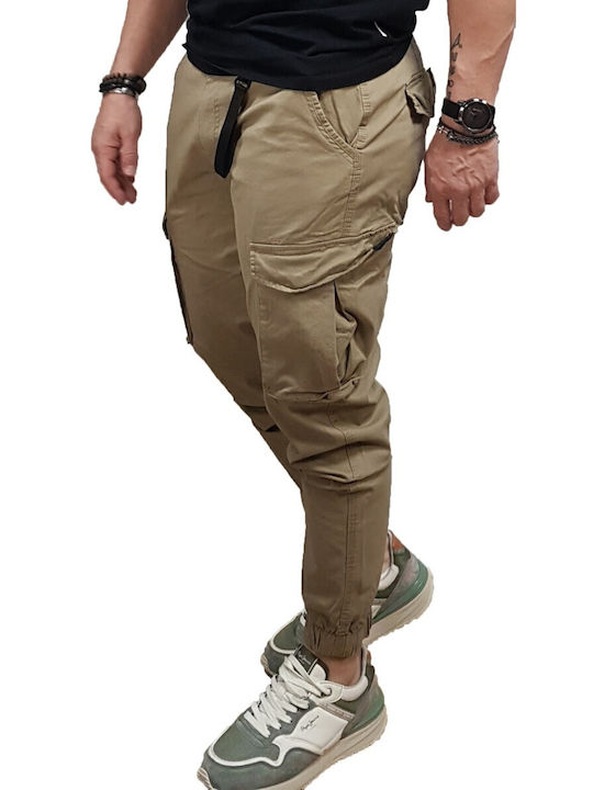 Herrenhose Cargo Elastisch Beige