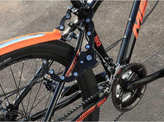 Zola Fahrradschloss Rahmen Rad Befestigung 3 Schlüssel Stahl Faltbar 3 Mm Dicke Schwarz