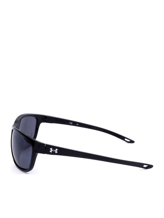 Under Armour Unisex Sunglasses with Black Plastic Frame and Black Lens UA UNDENIABLE 807/KA