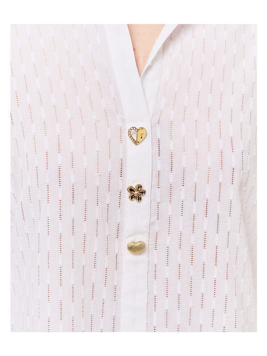 Long Sleeve Women's Shirt Ecru