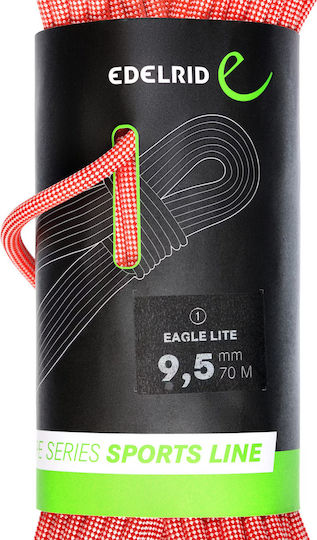 Edelrid Δυναμικό Σχοινί Ορειβασίας με Μήκος 70m Κόκκινο