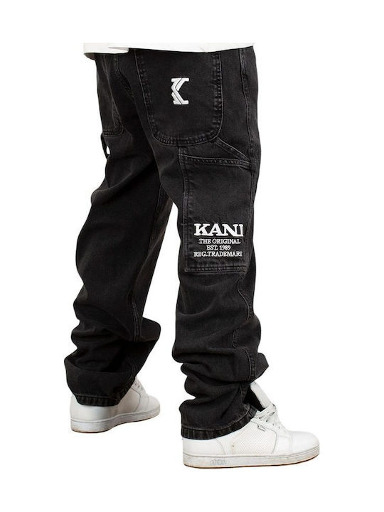 Ανδρικό Παντελόνι Τζιν με Loose Baggy Εφαρμογή Black