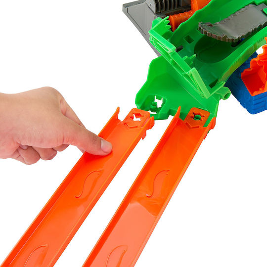 Hot Wheels Dinosaurs Track Monster Truck Track Sharks vs Dinosaurs Dragon Race 1:64 for Ages 4+