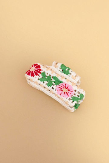 Embroidered Multicolour Claw Clip Spring Collection 26