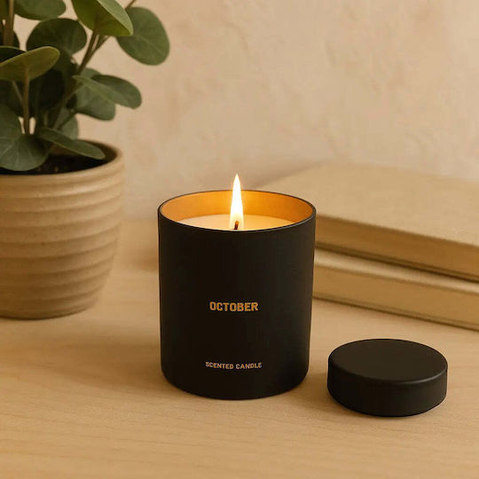 Phos & Gaia Lumânare Aromatică Din Soia October În Cutie Metalică Galben Miere
