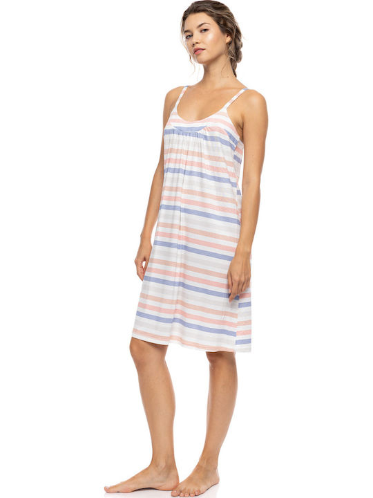 Pink Label Summer Women's Nightgown Sunset Stripe