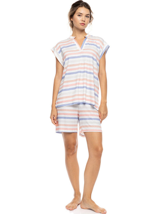 Pink Label Sommer Babydoll Sunset Stripe