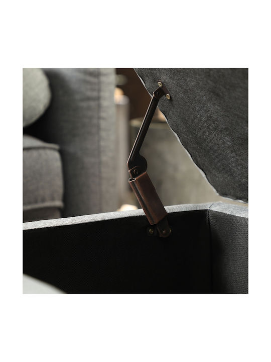 Bench Stool with Storage Space Wooden Gray 118x45x45cm