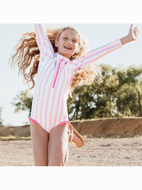 Ruffle Butts Kinder Badebekleidung Einteilig Rainbow