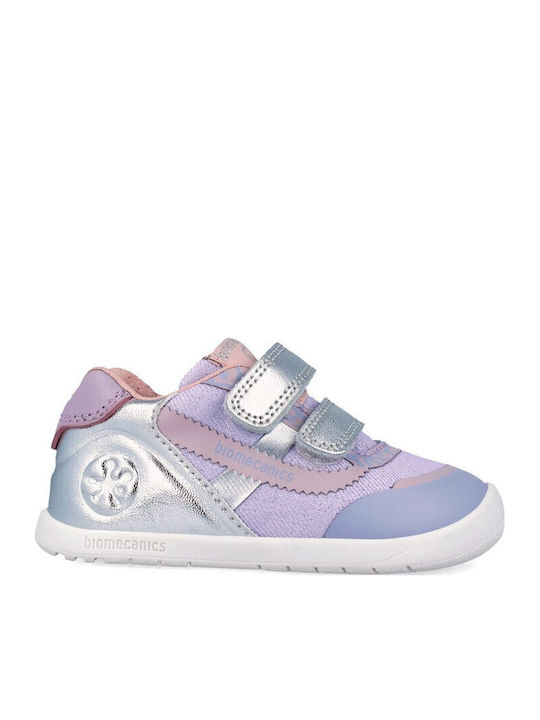 Kinder Sneaker Anatomisch mit Bügel- und Schleifenverschluss Flieder