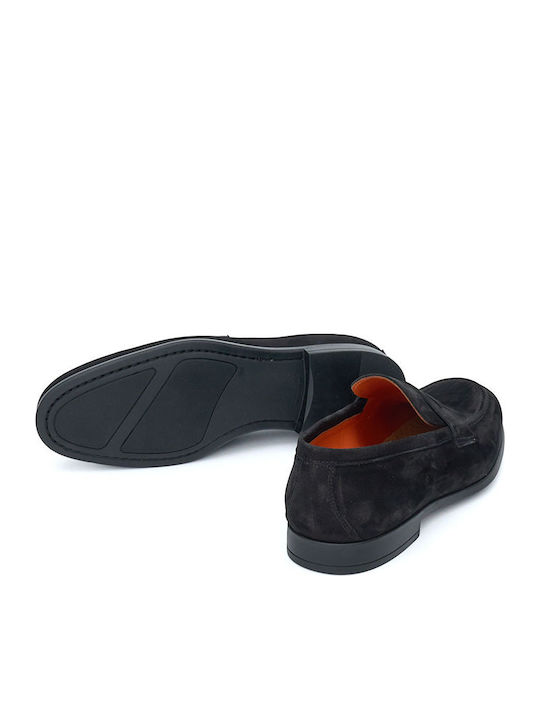 Loafers Din Piele Pentru Bărbați În Culoare Neagră