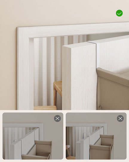 Songmics Door Hanger Metallic 5 Slots 40x15x140cm
