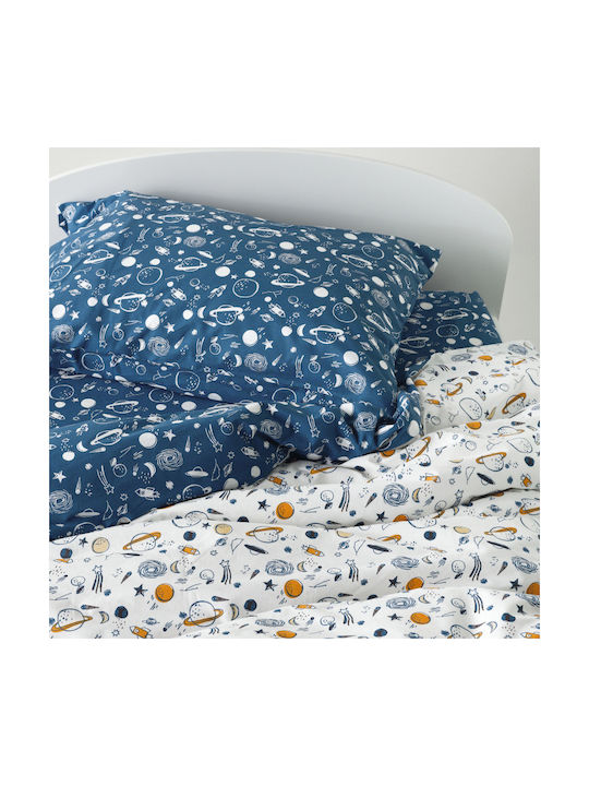 Kentia Set Baby Sheets Cradle Cotton Blue 70x120cm 2pcs