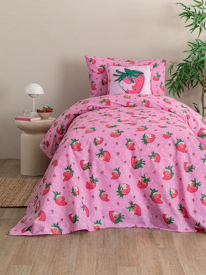 Palamaiki Set Kids Pillowcases 100% Cotton 52x72cm Pink