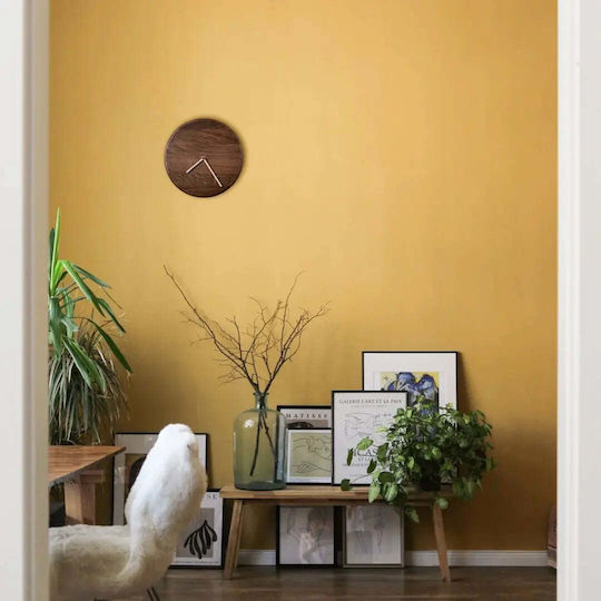 Phos & Gaia Silent Wooden Wall Clock Beige