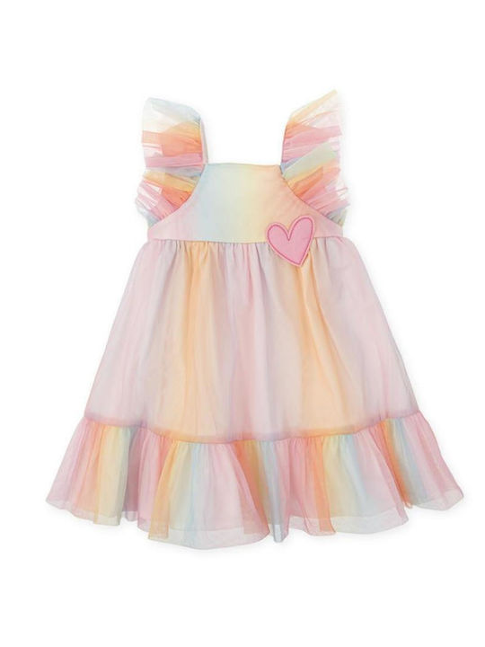 Girls Tulle Dress Multicolour 8210S26-Multicolour