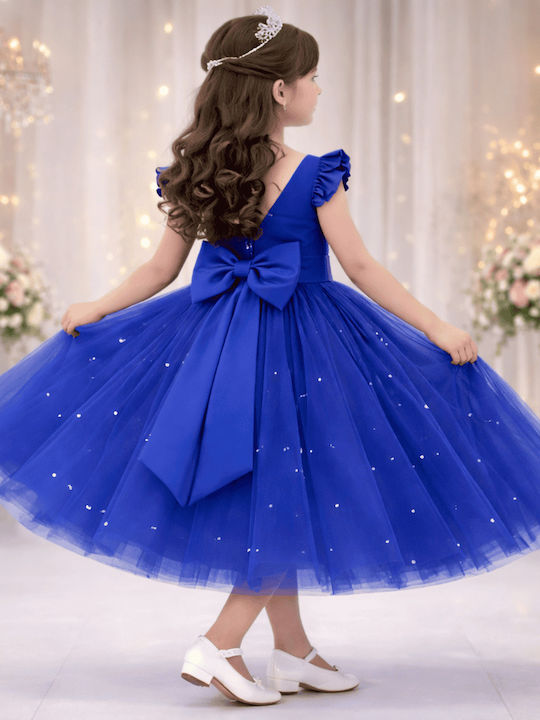 Kinderkleid Ärmellos Blau