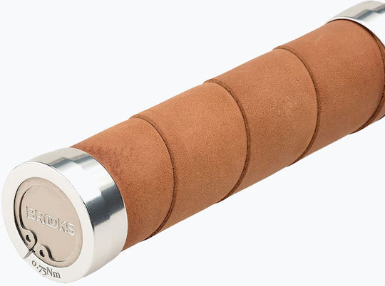 Brooks England Slender Leather Aged Handlebar Grips Size 130/130 Mm