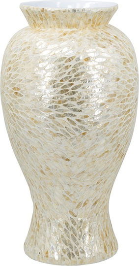 Artekko Βάζο Μπαμπού Ivory Εκρού 34x34xΥ61cm