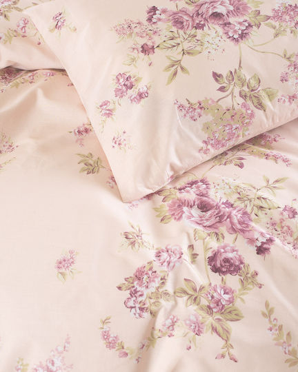 Rythmos Set Double Coverlets Cotton Pink 220x240cm 3 Pieces