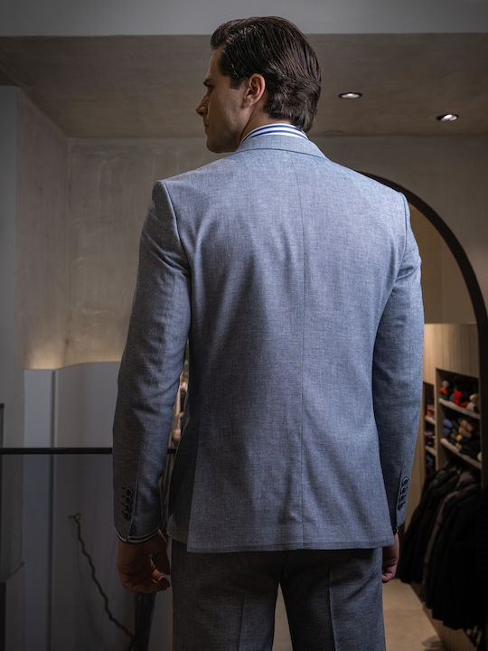 Summer Men's Suit Blue