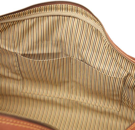 Tuscany Leather Σακ Βουαγιάζ Καφέ από Δέρμα