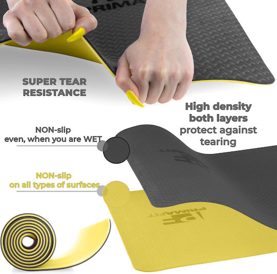 PrimaFit Στρώμα Γυμναστικής Yoga Μπεζ (183x61cm)