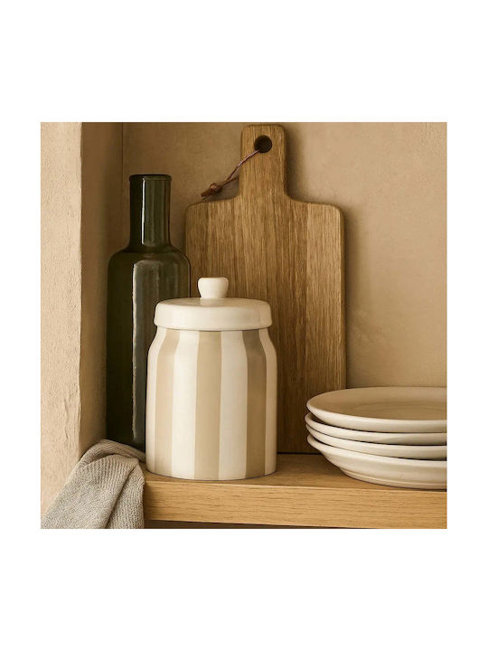 Phos & Gaia Vase for Coffee / Sugar with Lid Ceramic Black