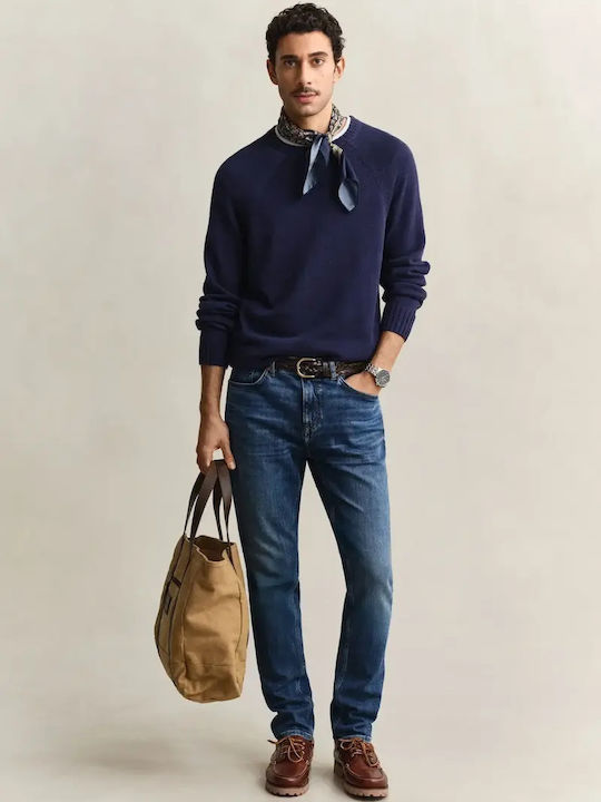 Herren Jeanshosen Schlank Fit Blau