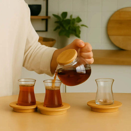 Phos & Gaia Set Glass Transparent Tea Cups 6 Pieces