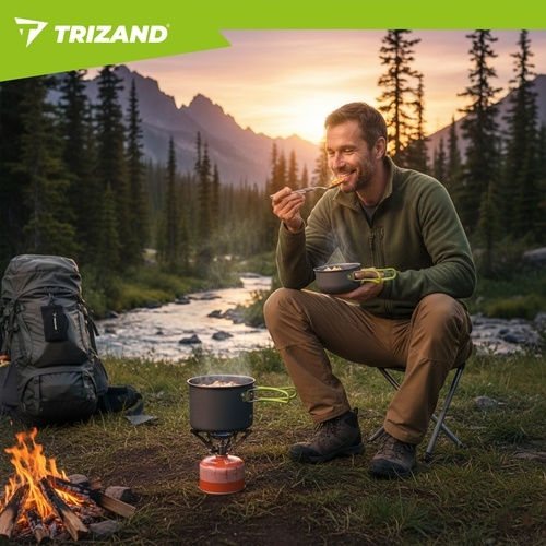 Trizand Σετ Μαγειρέματος για Camping 1200ml