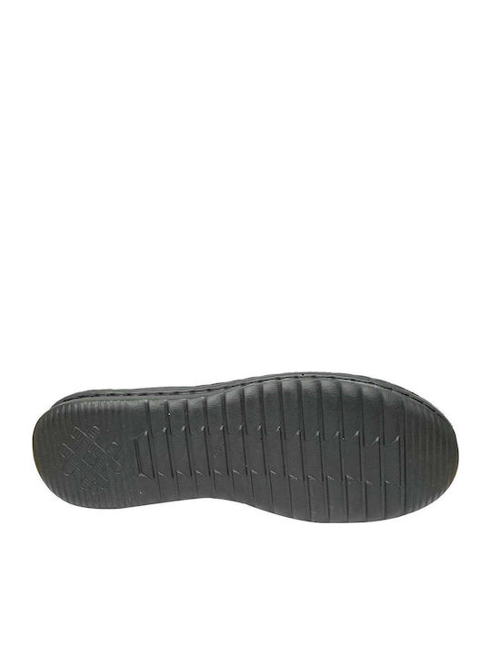 Ανατομικά Γυναικεία Slip-On από Συνθετικό Δέρμα Μαύρα