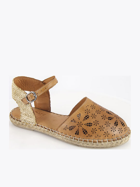 Leather Women's Espadrilles in Red Colour