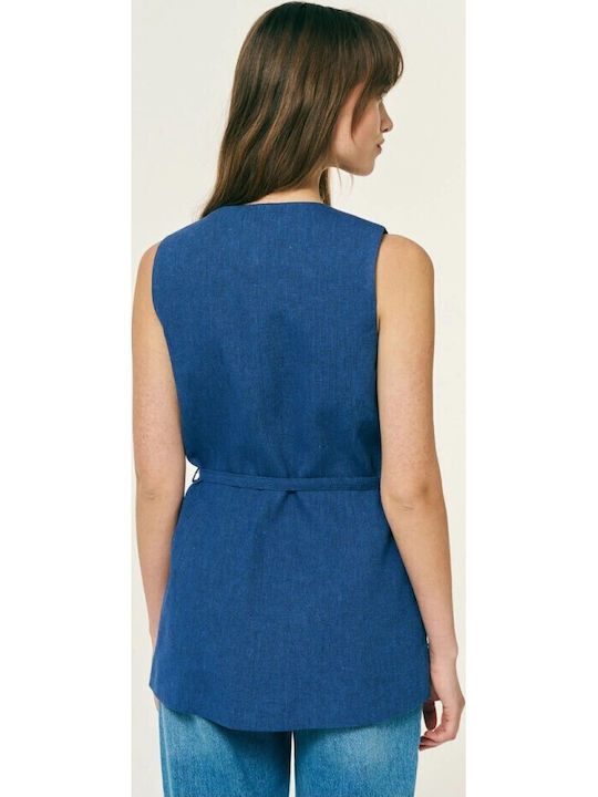 Damen Weste Blau
