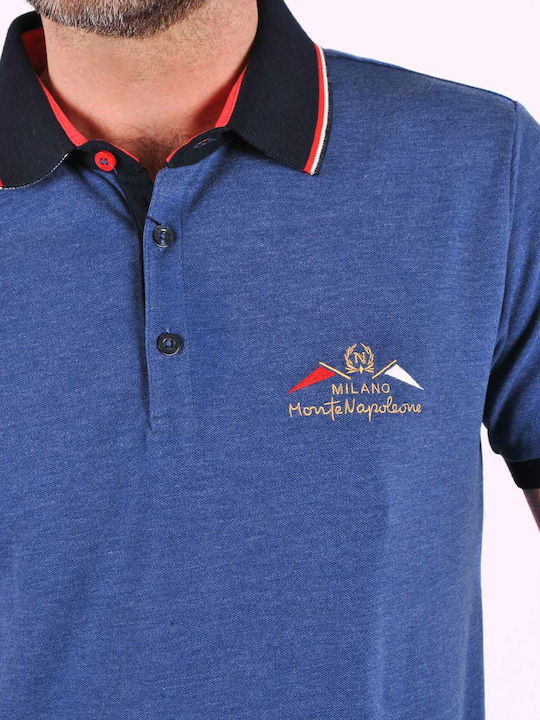 Polo Herrenbluse Kurzarm Blau 2750-5365-Blau