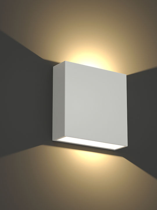 Inlight Yellowstone Wall-Mounted Outdoor Ceiling Lamp LED IP65 4W with Warm White Light Double Beam 12x12x12cm