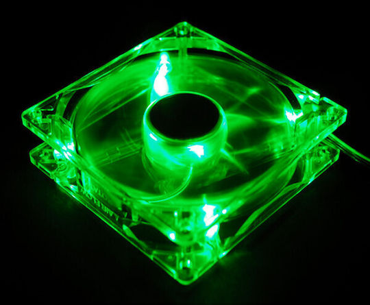 Zalman ZALMA_F3GL Ventilator Pentru Carcasă 120mm Cu Iluminare Verde Transparentă