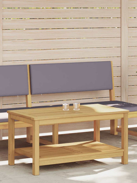Sitting Room Table for Small Outdoor Spaces Made of Acacia Brown 90x50x45cm
